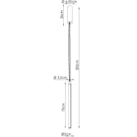 Pendant lamp 26.6W – linear, sage, CRI98 - Image 7