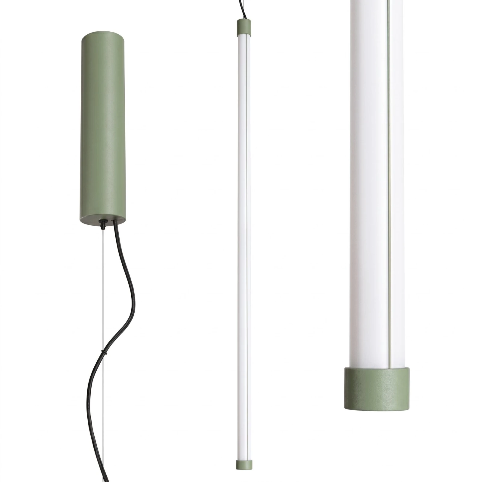 Pendant lamp 26.6W – linear, sage, CRI98