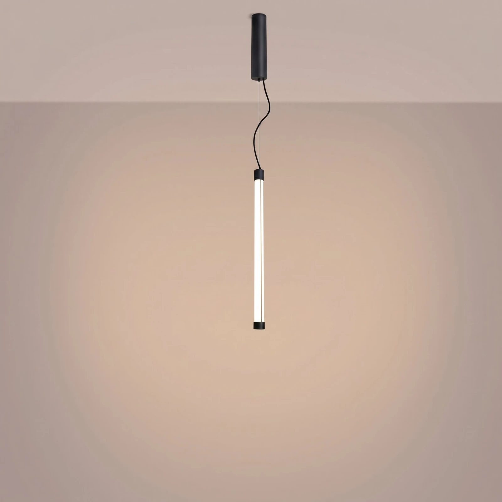 Pendant lamp 13W – linear, black, DALI dimmable