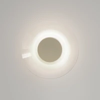 Sieninis šviestuvas 28 cm – apvalus, smėlio spalvos, LED 4000K - Nuotrauka 4