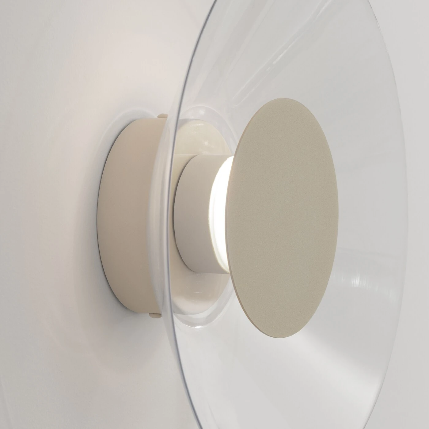 Sieninis šviestuvas 28 cm – apvalus, smėlio spalvos, LED 4000K