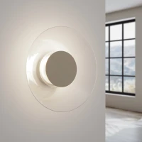 Sieninis šviestuvas 28 cm – apvalus, smėlio spalvos, LED 4000K - Nuotrauka 1