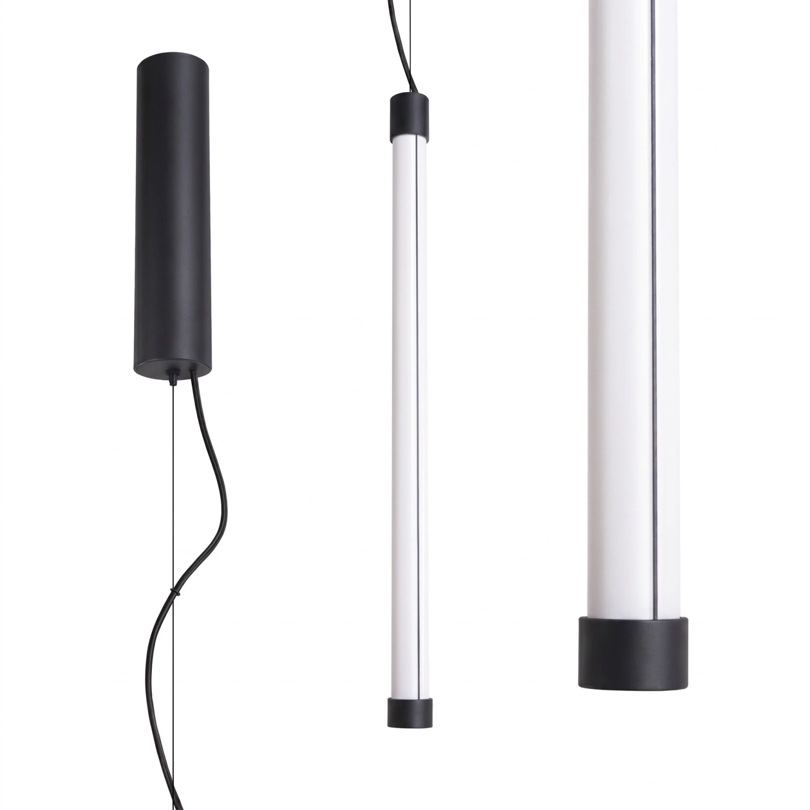 Pendant LED light 13.3W – linear, black, DALI dimmable