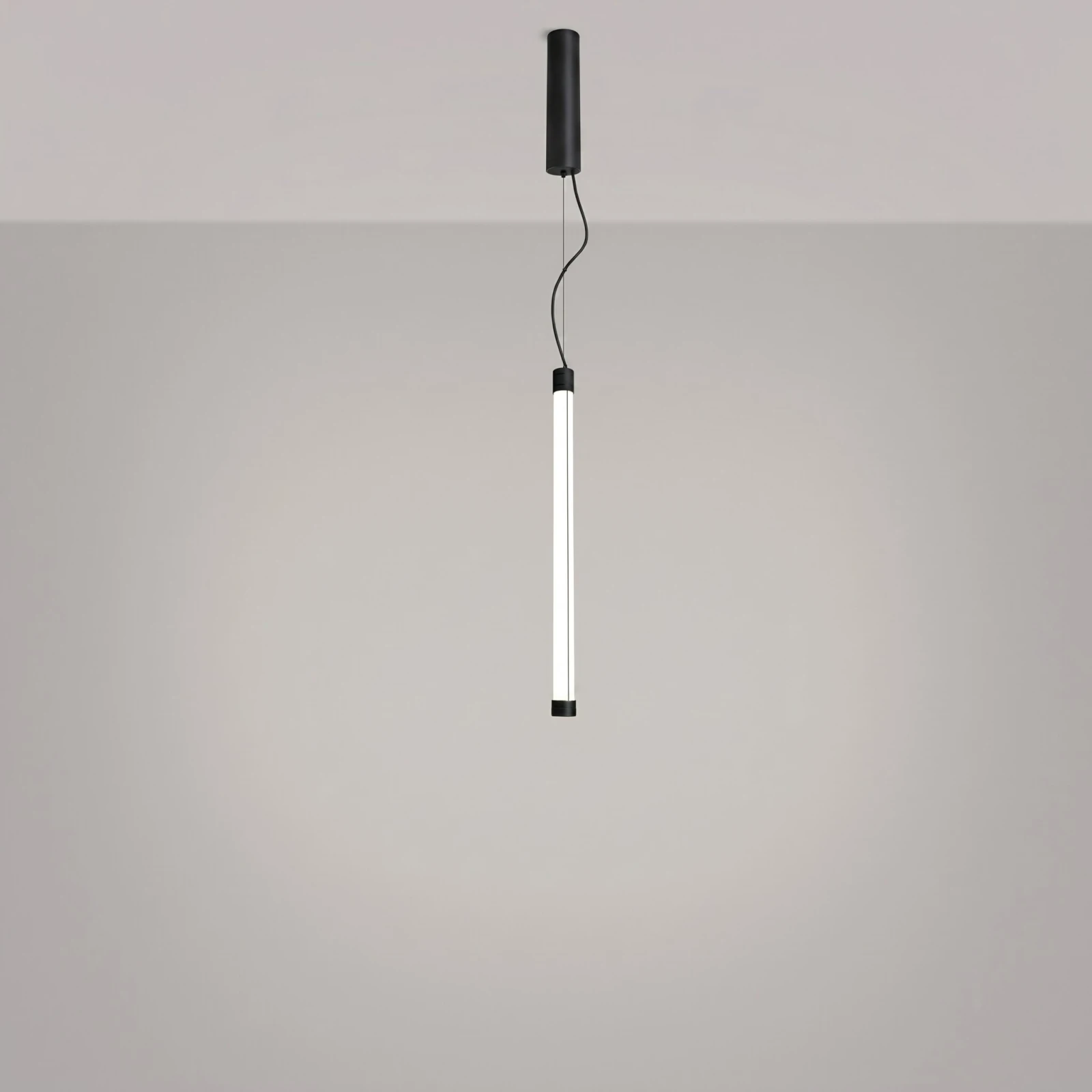 Pendant LED light 13.3W – linear, black, DALI dimmable
