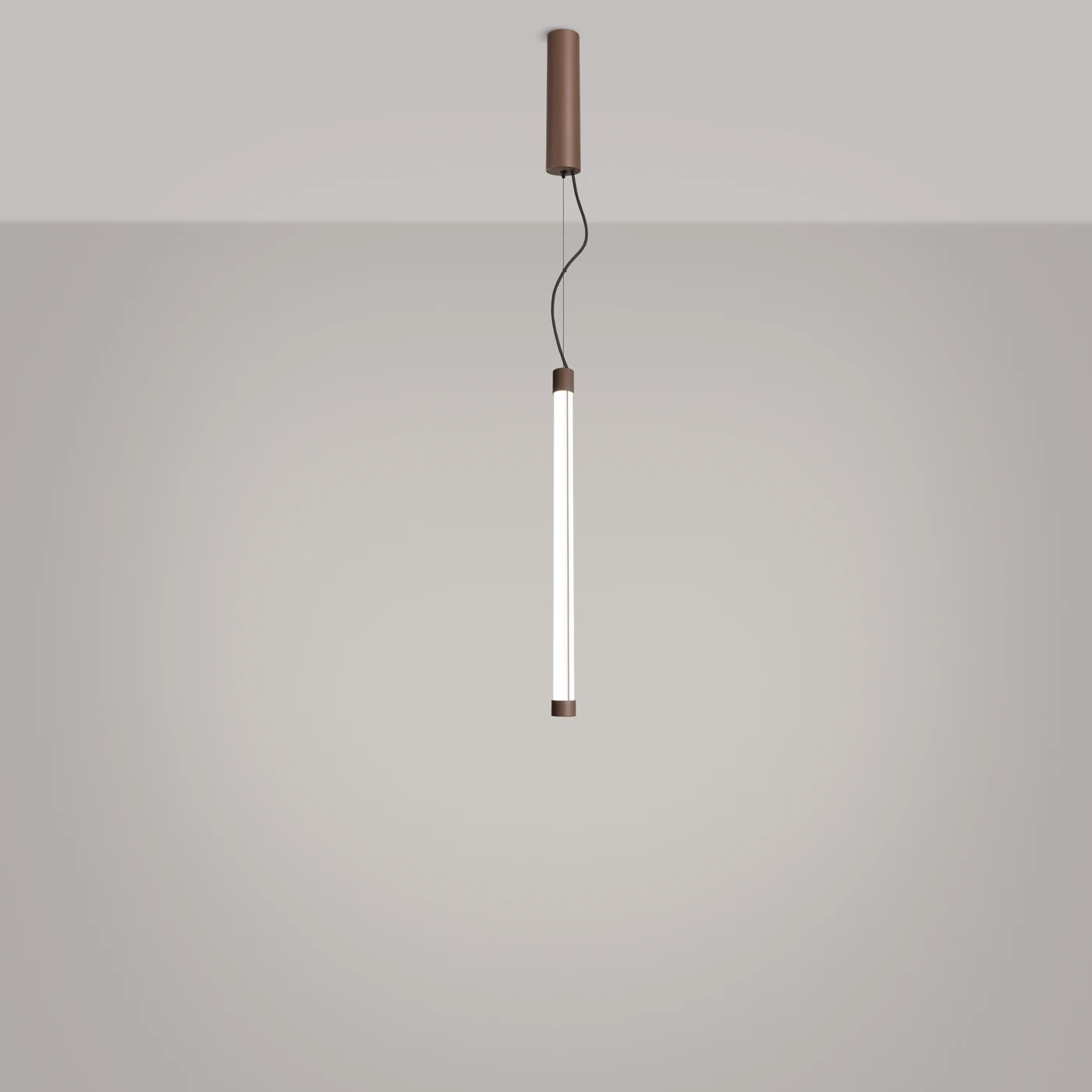 Pendant LED lamp 200 cm – linear, brown, CRI98