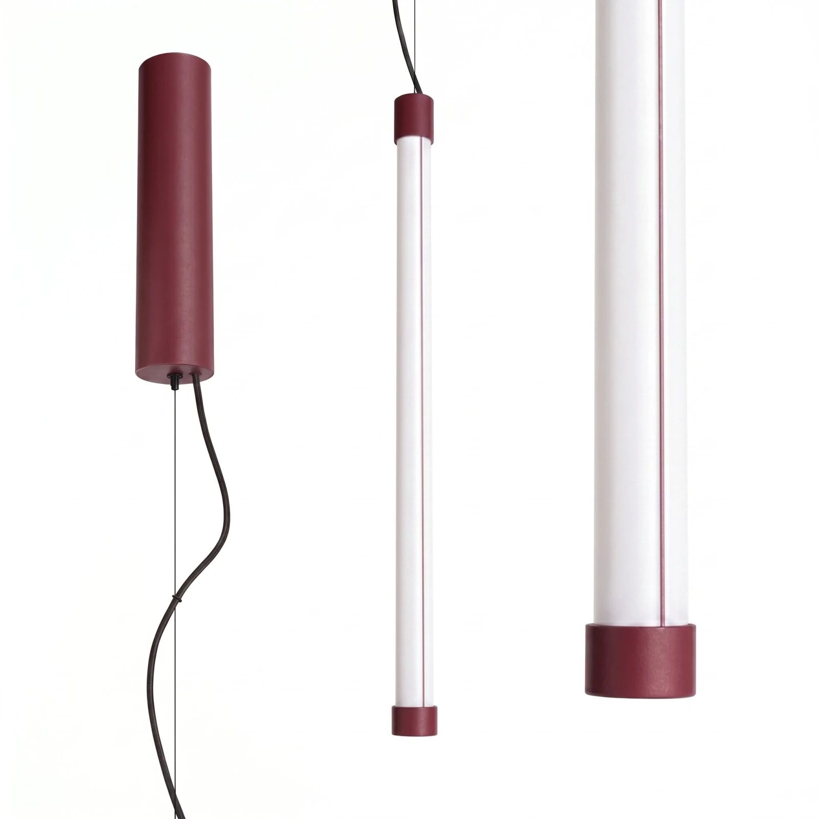 Pakabinamas šviestuvas 13,3W – linijinis, burgundinis, CRI98