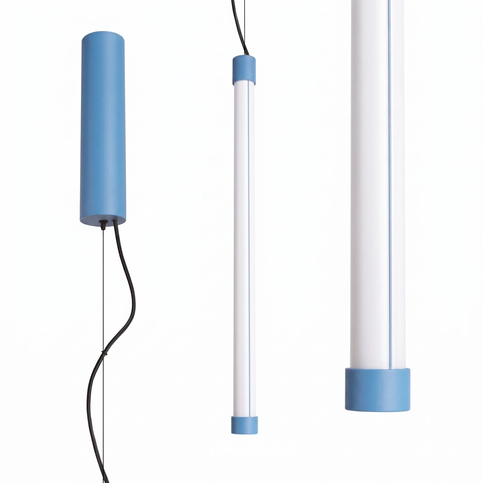Pakabinamas LED šviestuvas 13W – linijinis, žydras, DALI dimeriuojamas