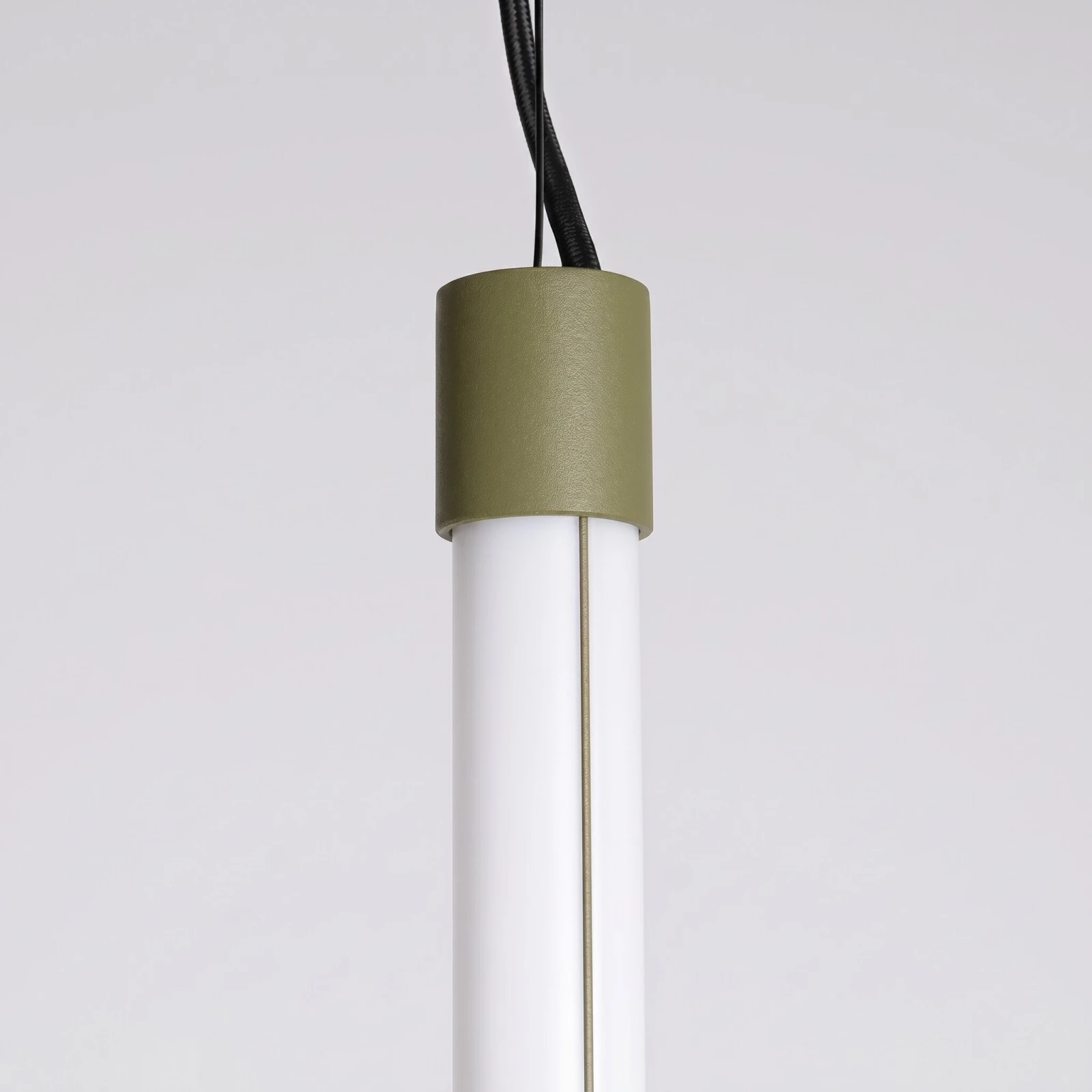 Pendant lamp 13W – linear, olive green, DALI