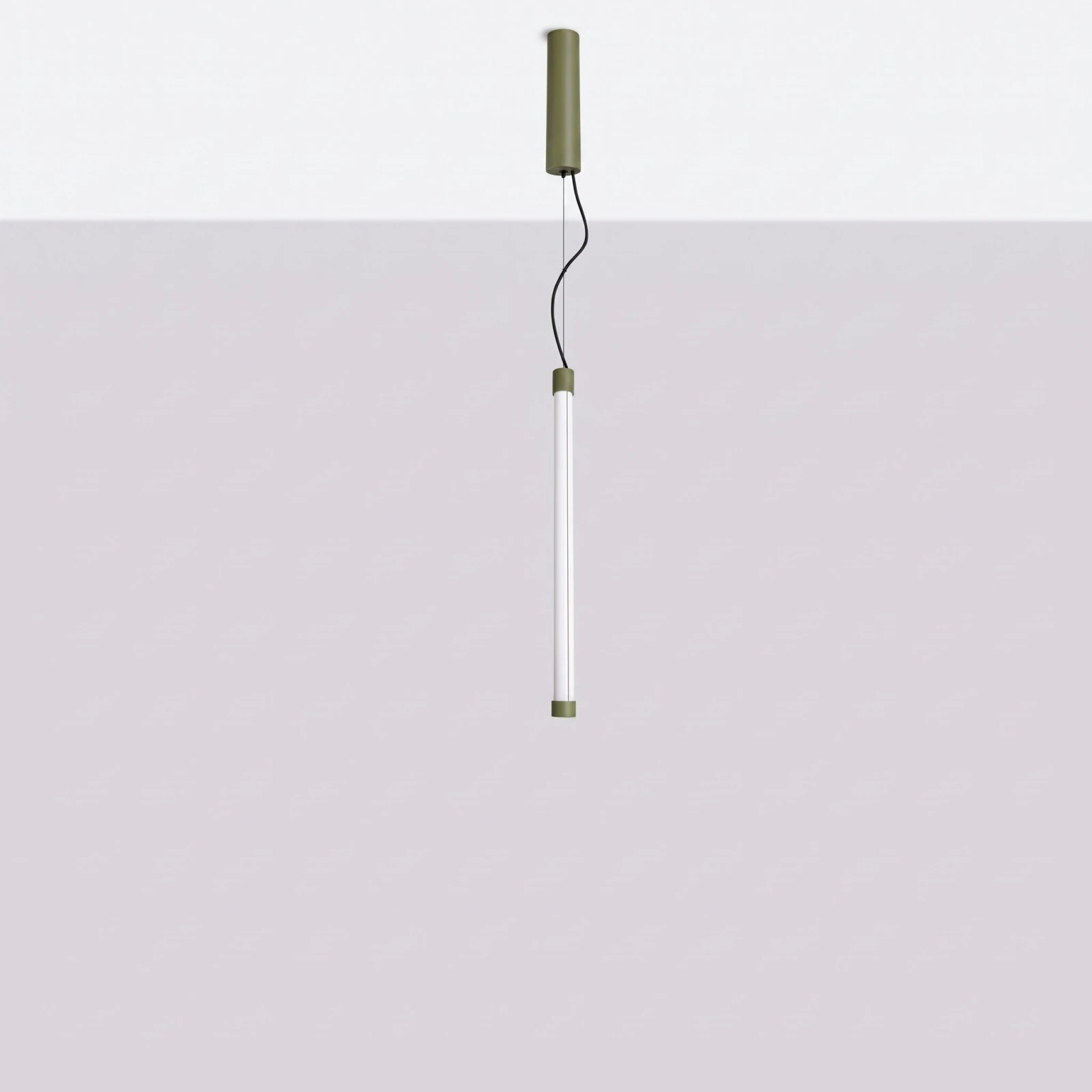 Pendant lamp 13W – linear, olive green, DALI