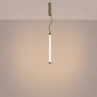 Pendant lamp 13W – linear, olive green, DALI - Image 1