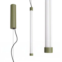 Pendant lamp 200 cm – linear, olive green, CRI98 - Image 2