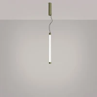 Pendant lamp 200 cm – linear, olive green, CRI98 - Image 1