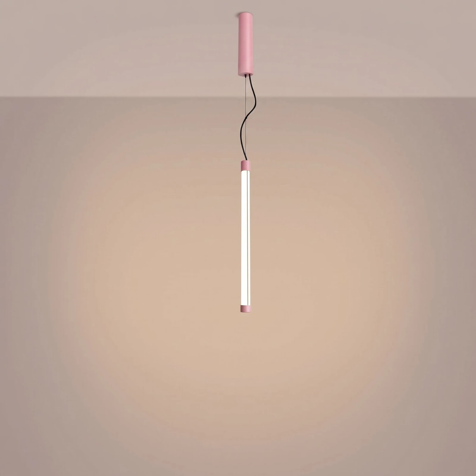 Pendant lamp 13W – linear, pink, DALI dimmable