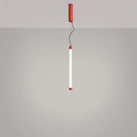 Pakabinamas LED šviestuvas 200 cm – linijinis, raudonas, DALI pritemdomas - Nuotrauka 1