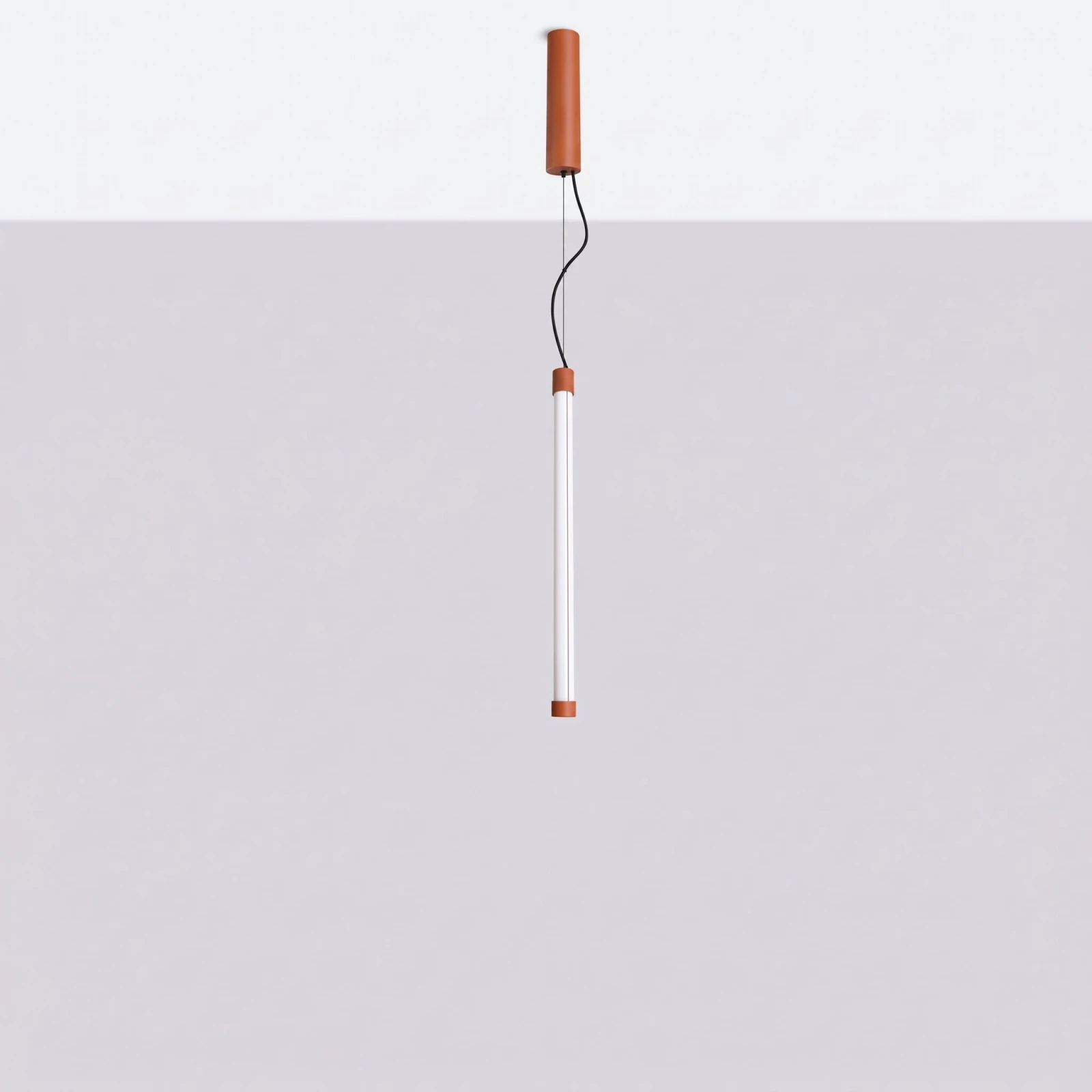 LED pendant lamp 13.3W – linear, red ochre, CRI98