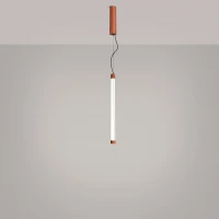 LED pendant lamp 13.3W – linear, red ochre, CRI98 - Image 1