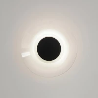 Wall lamp 28 cm – round, black, clear plexi accent - Image 4