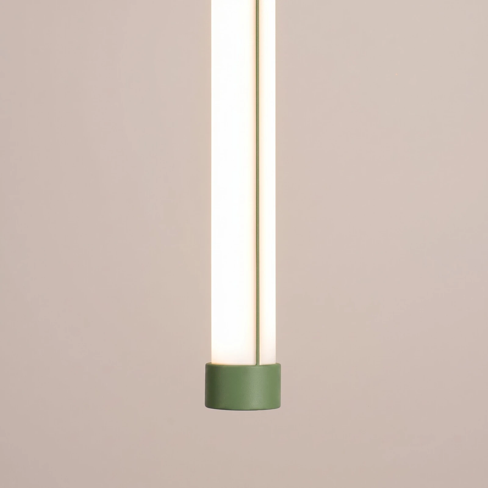 Pendant lamp 13W – linear tube, sage, DALI dimmable
