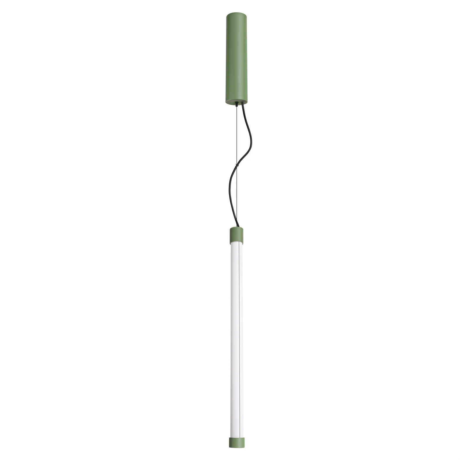 Pendant lamp 13W – linear tube, sage, DALI dimmable