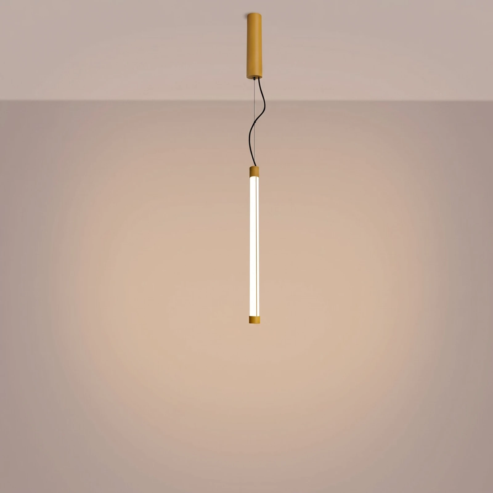 Pendant lamp 13W – linear, yellow, DALI dimmable