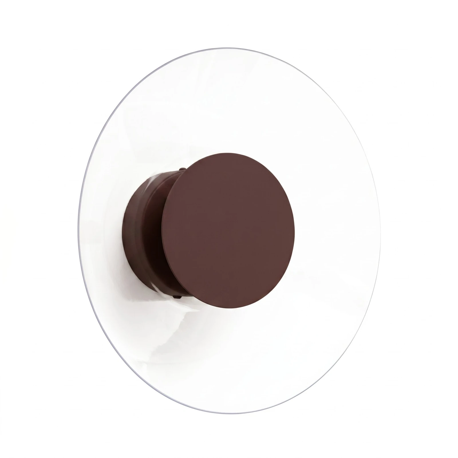 Wall lamp 28 cm – round, brown, warm LED glow