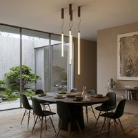 Pendant lamp 200 cm – linear, brown, LED 4000K - Image 10