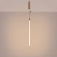 Pendant lamp 18.2W – linear, mocha, DALI dimmable - Image 1