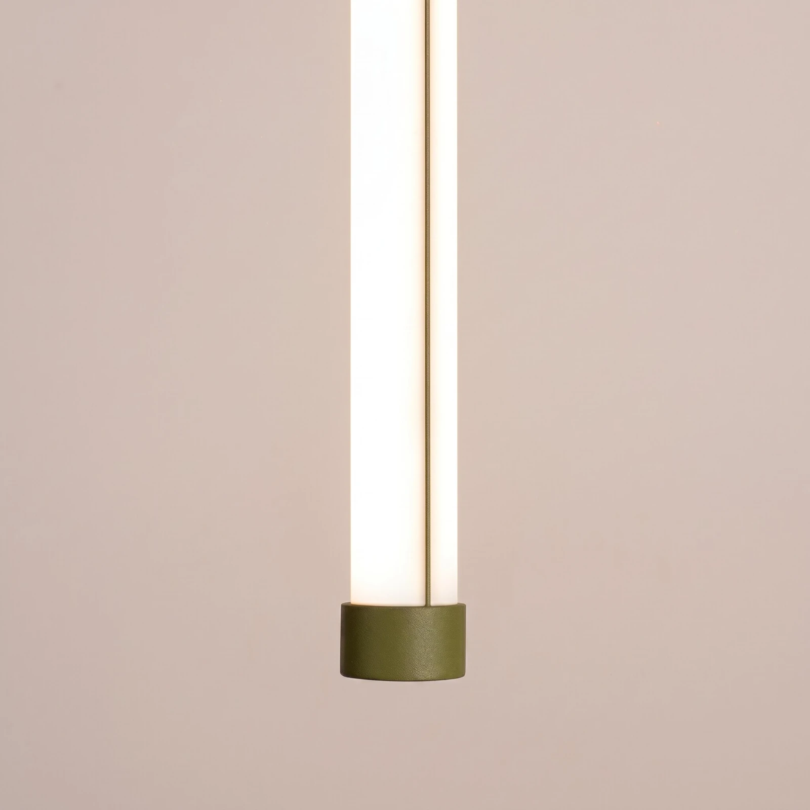 Pendant LED lamp 18.2W – linear, olive green, DALI