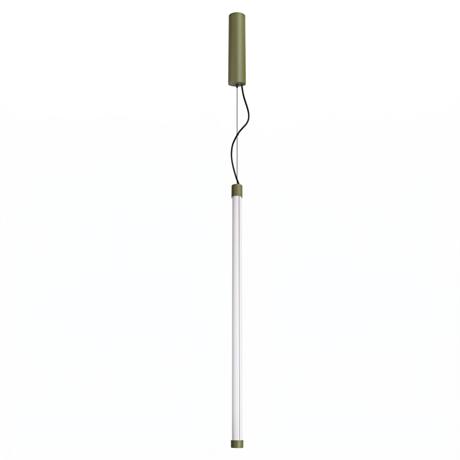 Pendant LED lamp 18.2W – linear, olive green, DALI