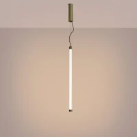 Pendant LED lamp 18.2W – linear, olive green, DALI - Image 1