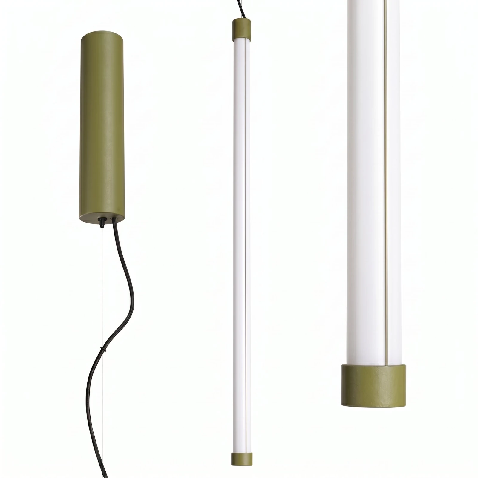 Pendant lamp 18.6W – linear, olive green, CRI98