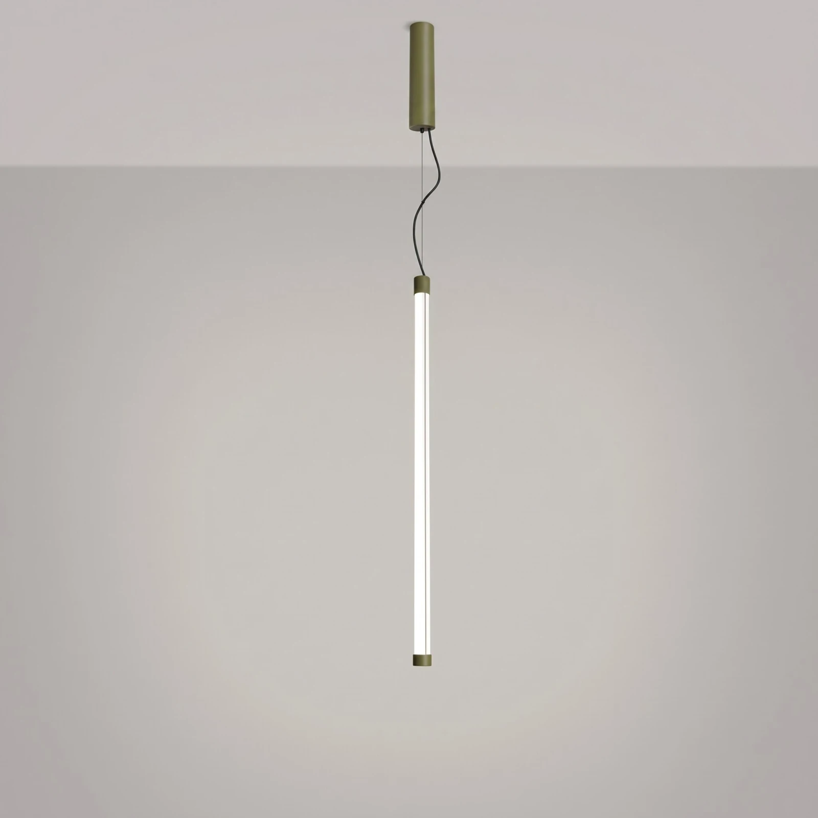 Pendant lamp 18.6W – linear, olive green, CRI98