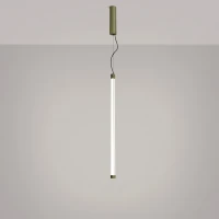 Pendant lamp 18.6W – linear, olive green, CRI98 - Image 1