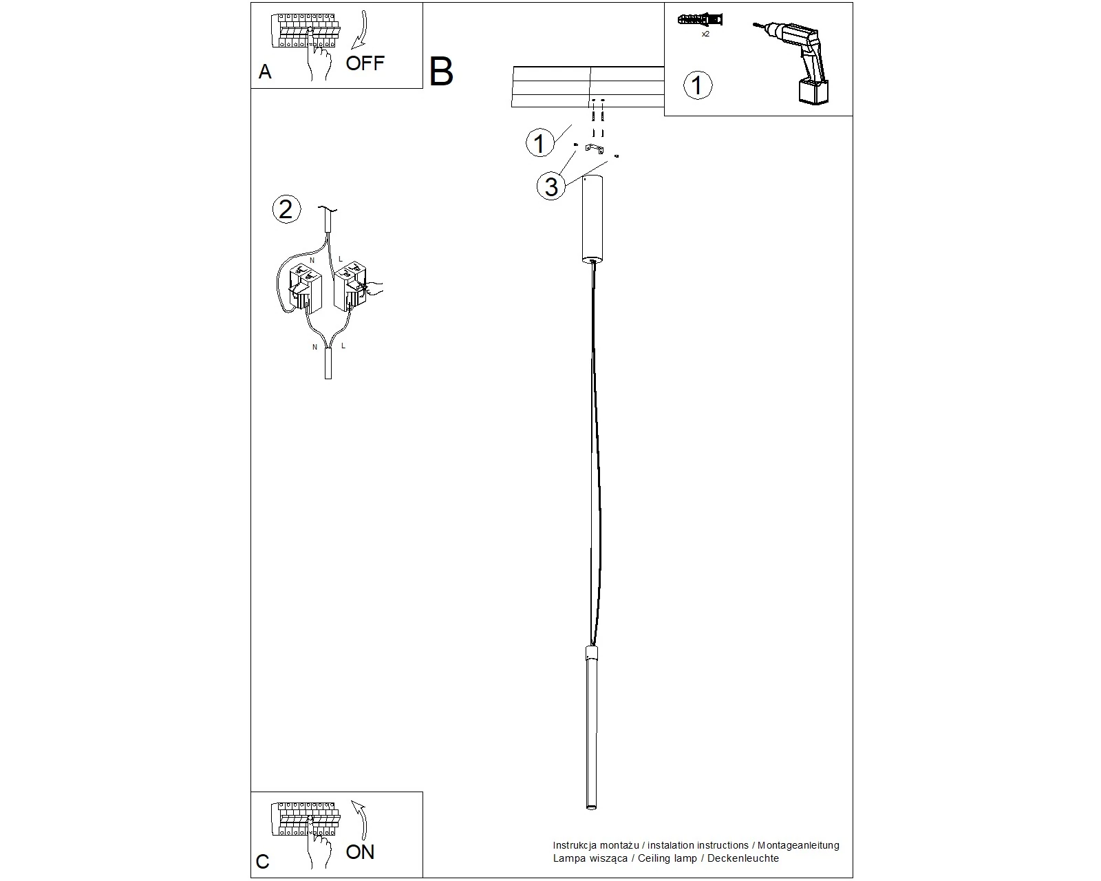 Pakabinamas šviestuvas 18,6 W – linijinis, raudonas, CRI98