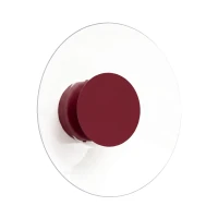Sieninis šviestuvas 28 cm – apvalus, burgundiškas, šiltas LED - Nuotrauka 2