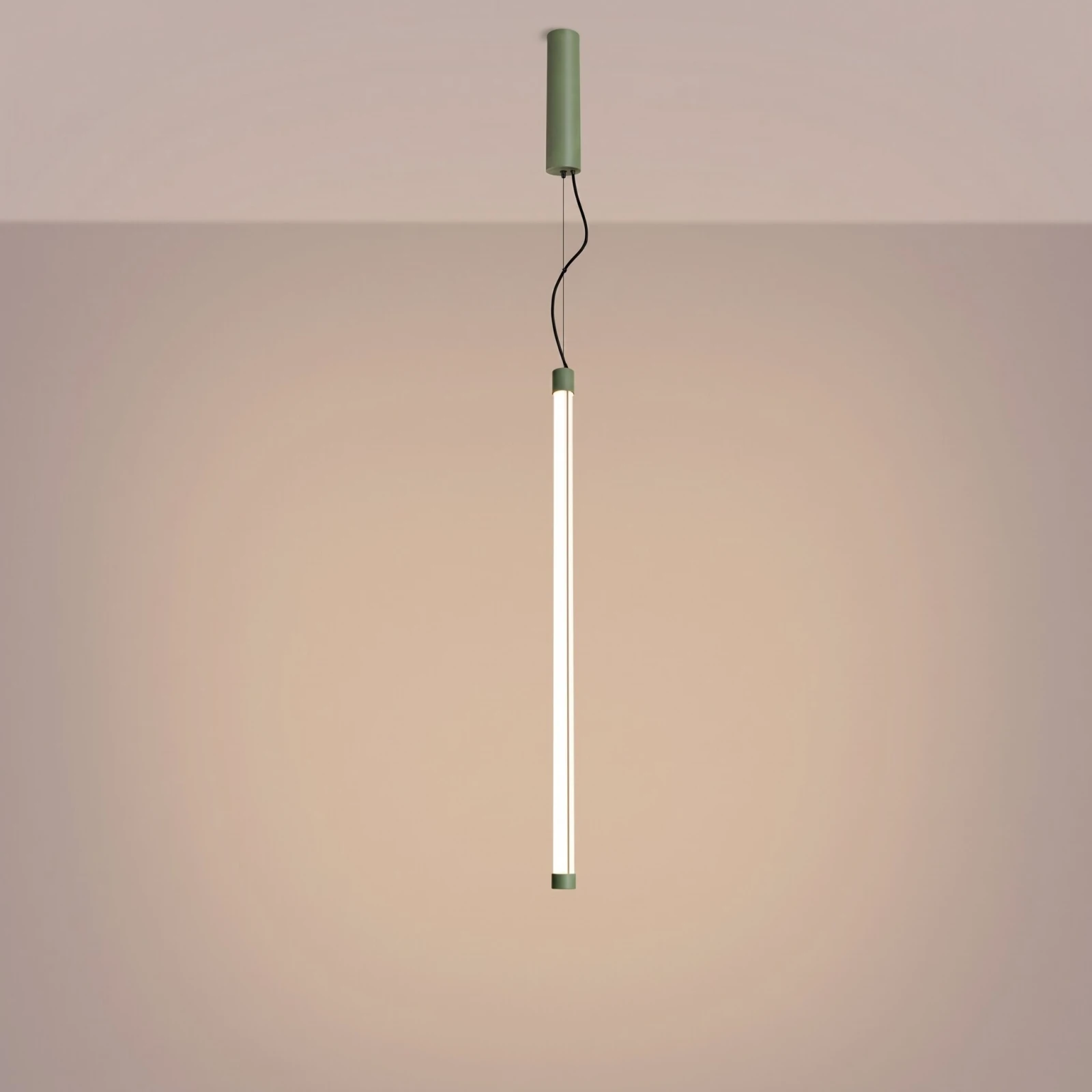 Pendant lamp 200 cm – linear, sage, DALI dimmable