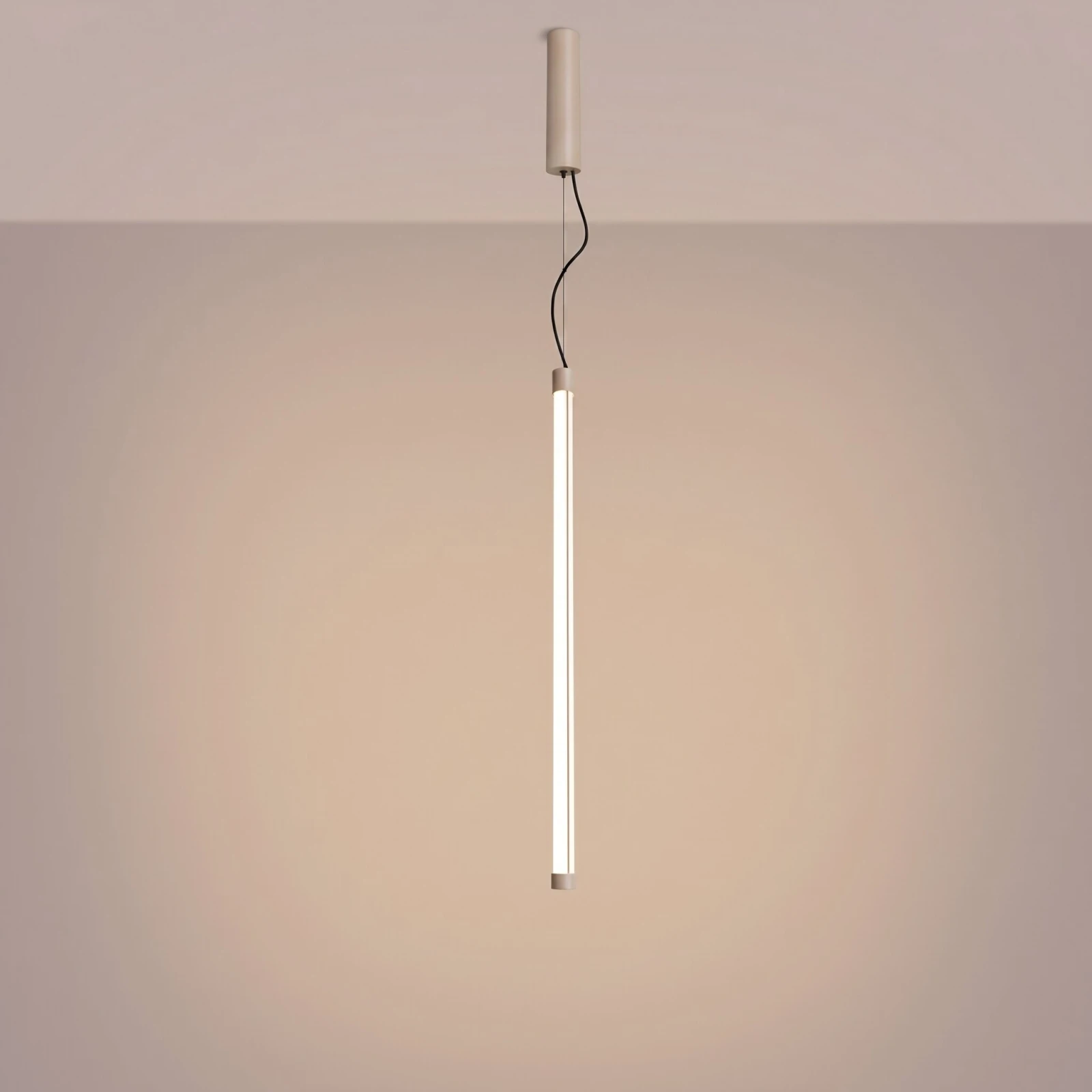 Pendant lamp 18.2W – linear, taupe, DALI dimmable