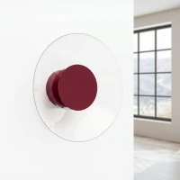 Sieninis šviestuvas 28 cm – apvalus, bordo, LED 4000K - Nuotrauka 3