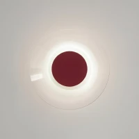 Sieninis šviestuvas 28 cm – apvalus, bordo, LED 4000K - Nuotrauka 4