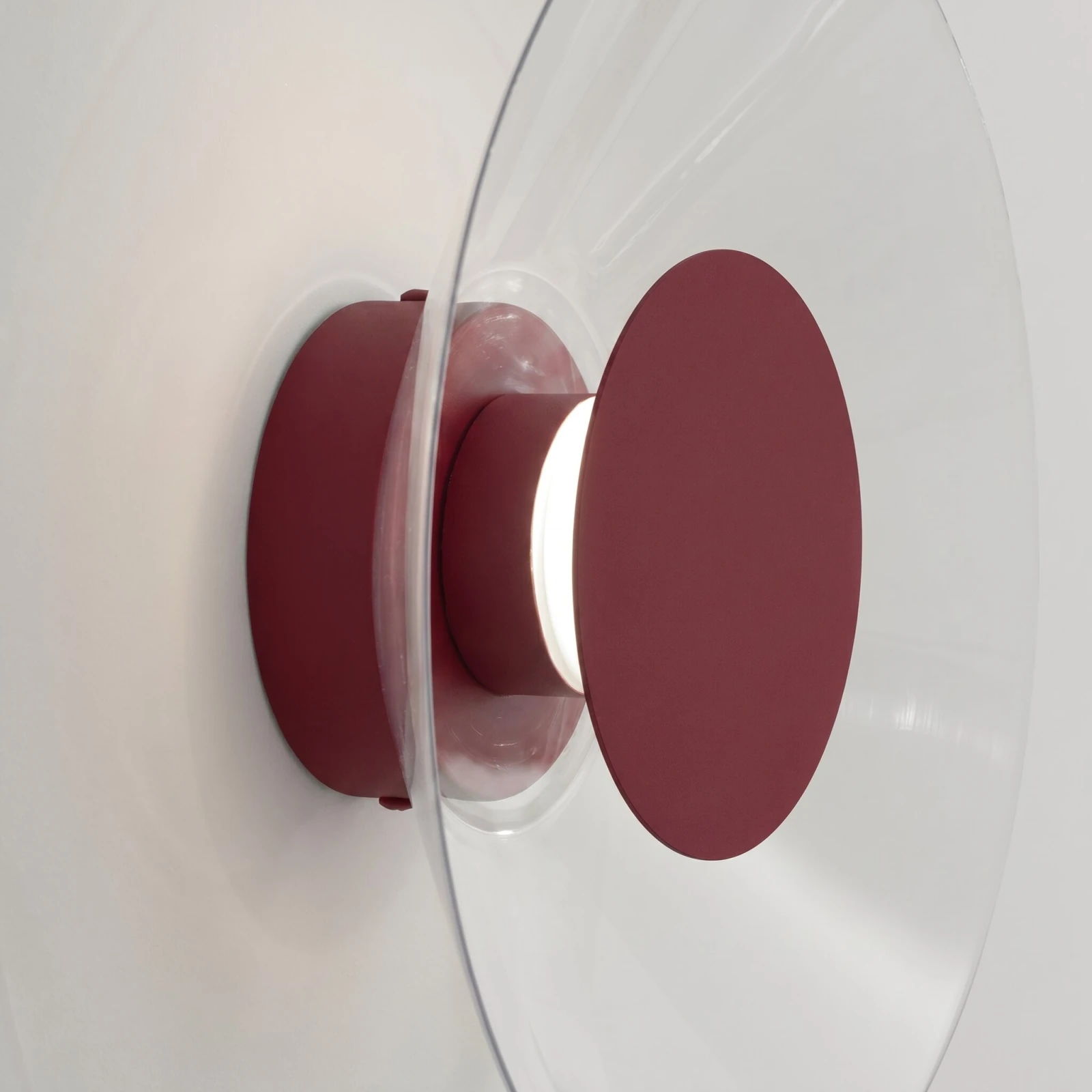 Sieninis šviestuvas 28 cm – apvalus, bordo, LED 4000K
