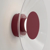 Sieninis šviestuvas 28 cm – apvalus, bordo, LED 4000K - Nuotrauka 5