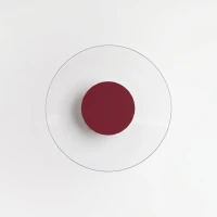 Sieninis šviestuvas 28 cm – apvalus, bordo, LED 4000K - Nuotrauka 6