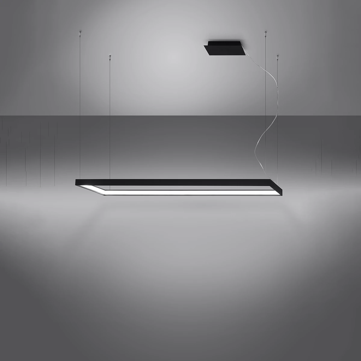 Pendant light 50W – linear, black, CRI98