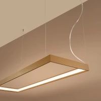 Pakabinamas LED šviestuvas 50W – linijinis, auksinis, CRI93 - Nuotrauka 1