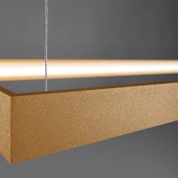 Pakabinamas šviestuvas 130 cm / 50W – linijinis, auksinis, CRI98 - Nuotrauka 5