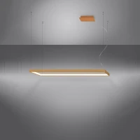 Pakabinamas šviestuvas 130 cm / 50W – linijinis, auksinis, CRI98 - Nuotrauka 1