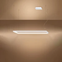 Pakabinamas LED šviestuvas 130 cm – stačiakampis, baltas, CRI93 - Nuotrauka 4