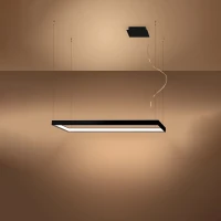 Pendant Light 100 cm / 40W – Linear, Black, 3000K - Image 4