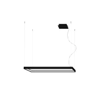 Pendant Light 100 cm / 40W – Linear, Black, 3000K - Image 2