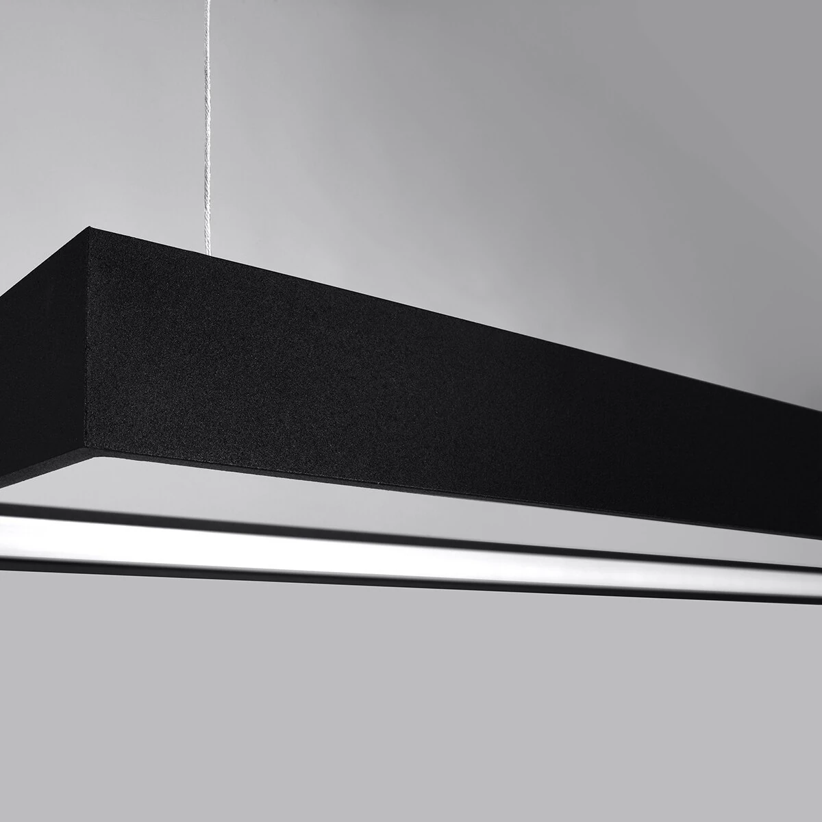 Pendant light 40W – rectangular, black, CRI98